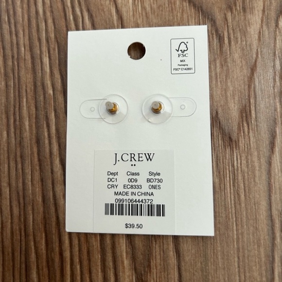 NWT J. Crew Crystal Bow Stud Earrings - Picture 10 of 16